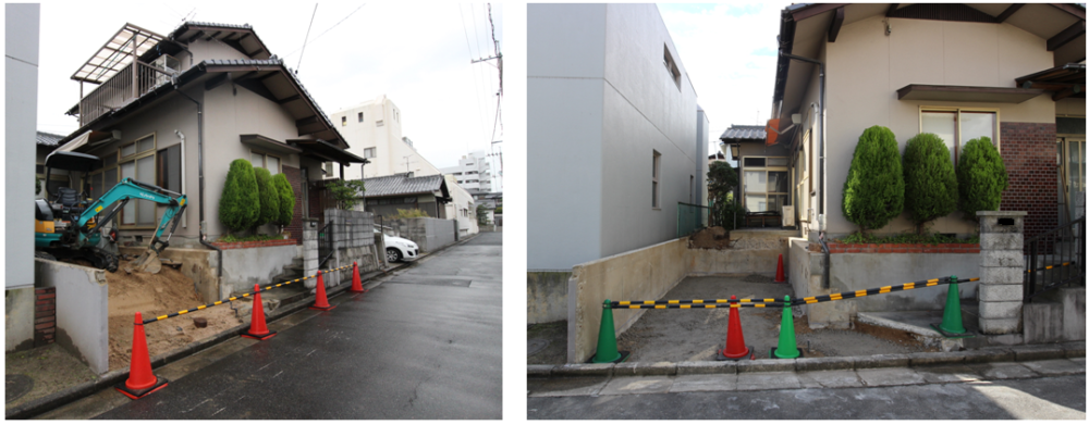 旭園の家 駐車場をつくります 広島のリノベーションならストックホーム