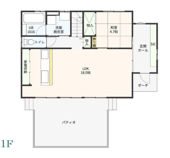 1F間取り（方位なし）